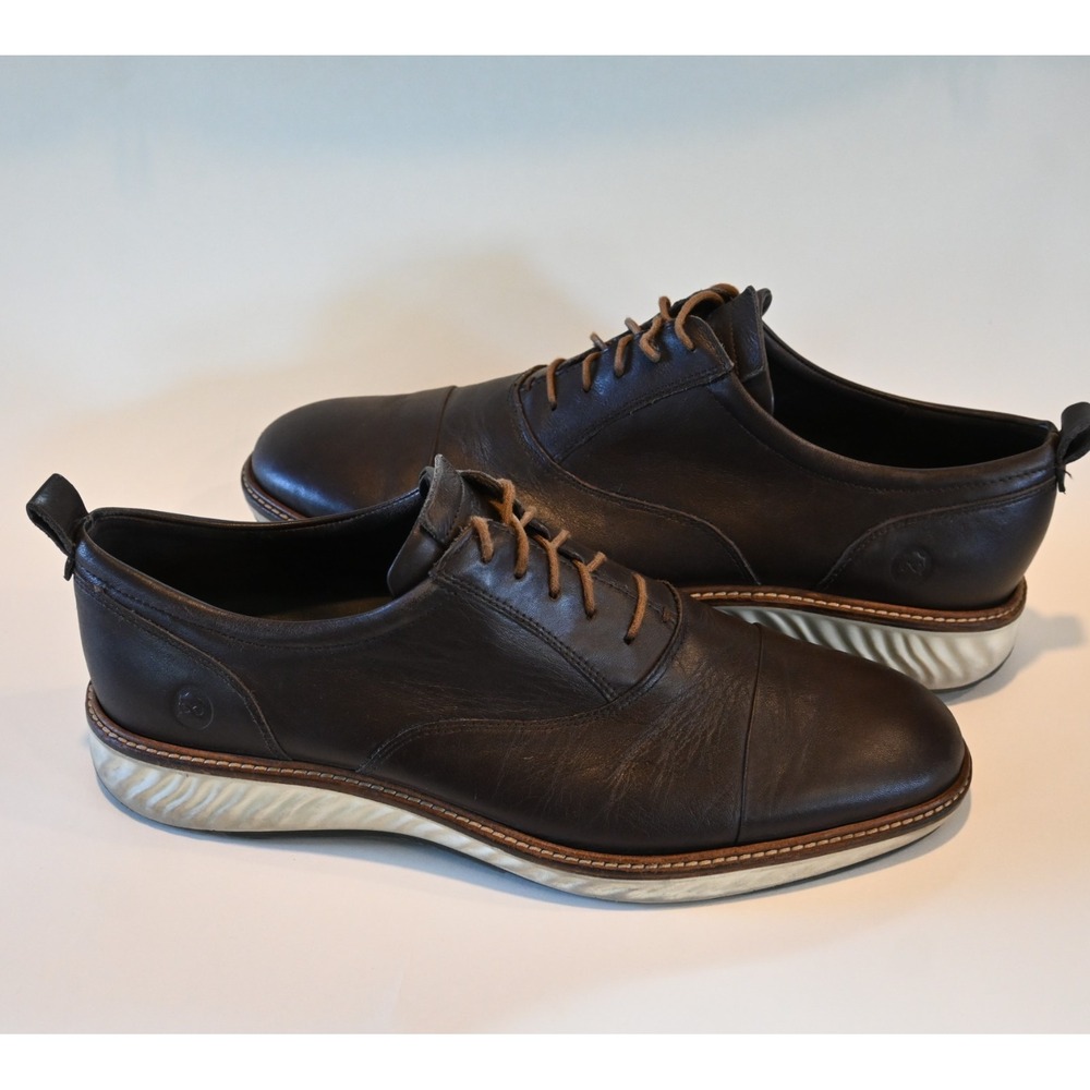 ECCO ST.1 Hybrid Leather Derby Loafers Shoes Lace Up Brown Mens 13 13.5 | 47
